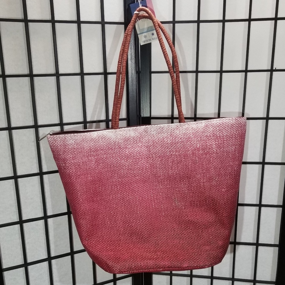 Ombre Woven Cooler Tote Bag